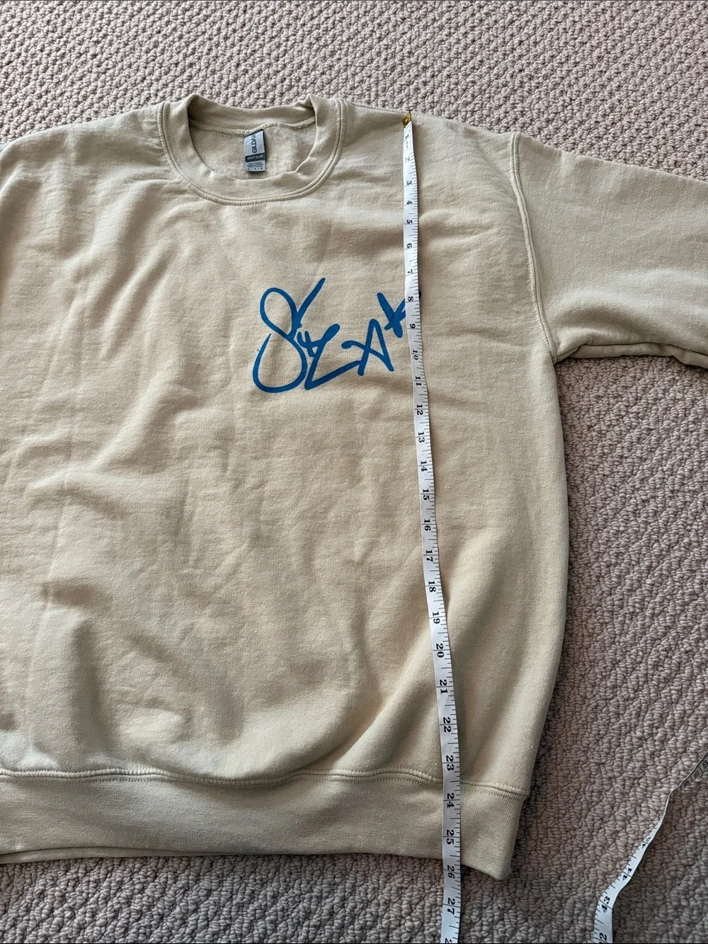SZA Size Medium Unisex Cream Crewneck Concert Sweatshirt NEW